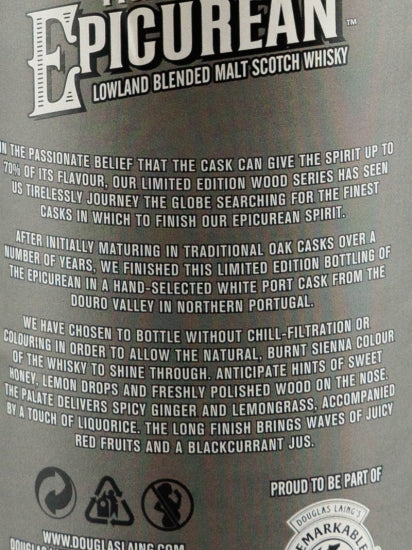 The Epicurean White Port Finish