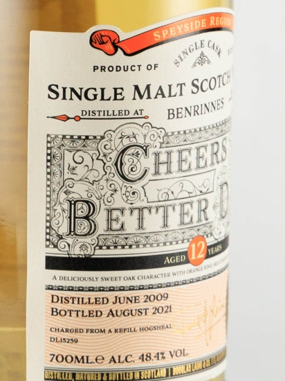 Old Particular Cheers to Better Days Benrinnes 12 Years Old 2009