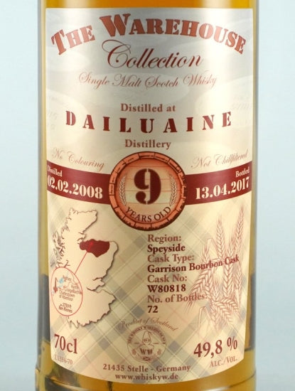 The Warehouse Collection Dailuaine 9 Years Old 2008