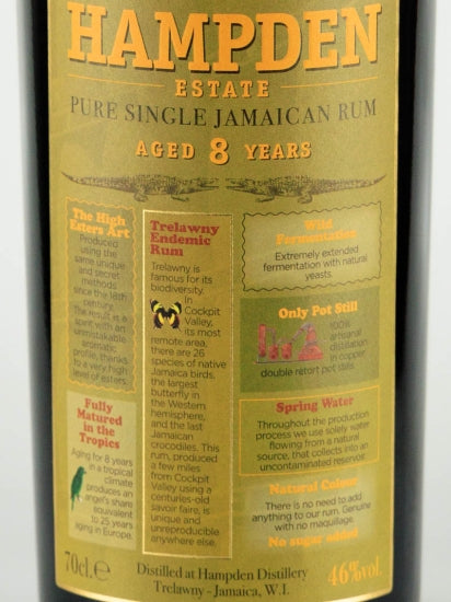Hampden Jamaican Rum 8 Years Old LMDW
