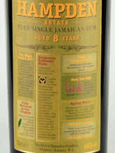 Load image into Gallery viewer, Hampden Jamaican Rum 8 Years Old LMDW