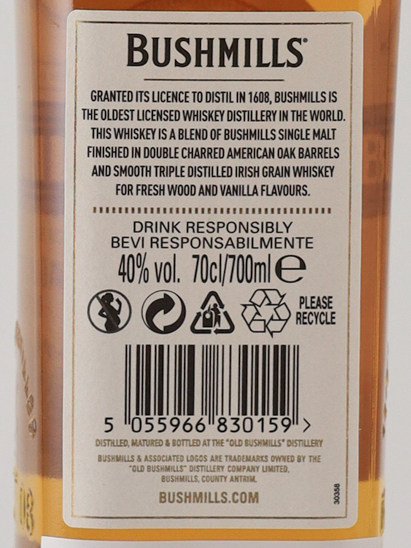 bushmills american oak finish