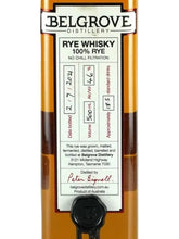 Load image into Gallery viewer, Belgrove Rye Whiskey