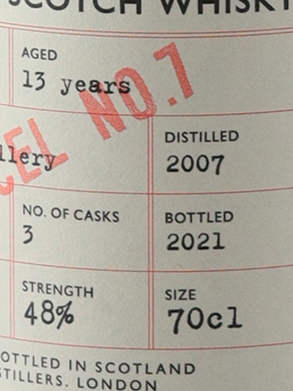 The Single Malts of Scotland Reserve Cask lowland 13 Years Old 2007