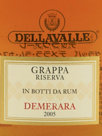 Dellavalle Grappa Demerara Rum Cask 2005