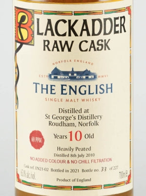 Black Adder Raw Cask The English 10 Years Old