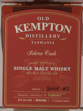 Load image into Gallery viewer, Old Kempton Solera Cask