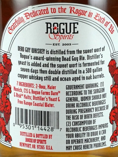 Rogue Spirits Dead Guy Whiskey 375ml