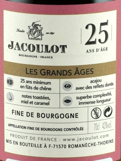 Jacoulot Grand Age Fine de Bourgogne 25 Years Old