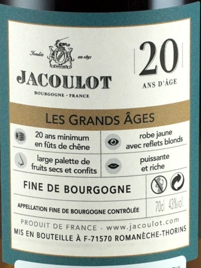 Jacoulot Grand Age Fine de Bourgogne 20 Years Old