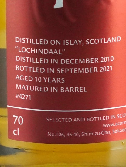Acorn & Aren Trading Lochindaal 10 Years Old 2010