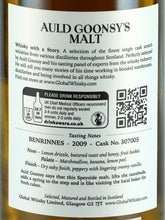 Load image into Gallery viewer, Ault Goonsy's Malt Benrinnes 12 Years Old 2009 55.2%