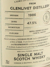 Load image into Gallery viewer, Connoisseur's Choice Cask Strength Glenlivet 33 Years Old 1986