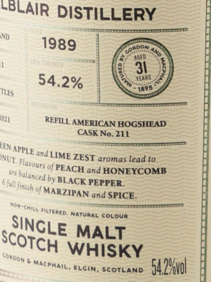 Connoisseur's Choice Cask Strength Balblair 31 Years Old 1989