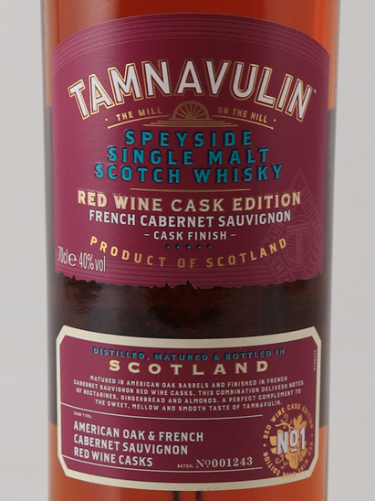 Tamnavulin Red Wine Cask French Cabernet Sauvignon