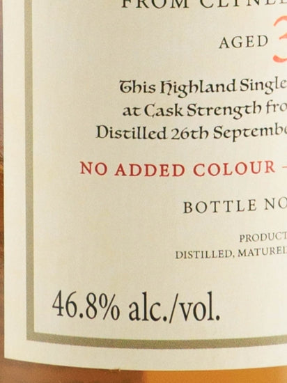 Black Adder Statement Clynelish 31 Years Old 1989