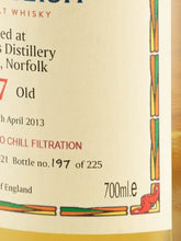 Load image into Gallery viewer, Black Adder Raw Cask The English 7 Years Old 2013