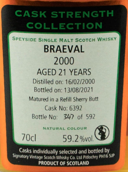 Signatory Vintage Breival 21 Years Old 2000