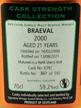 Load image into Gallery viewer, Signatory Vintage Breival 21 Years Old 2000