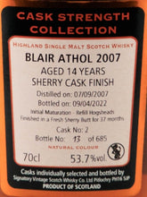 Load image into Gallery viewer, Signatory Vintage Blair Athol 14 Years Old 2007