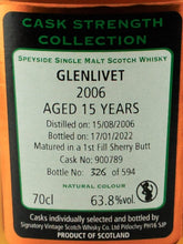 Load image into Gallery viewer, Signatory Vintage Glenlivet 15 Years Old 2006