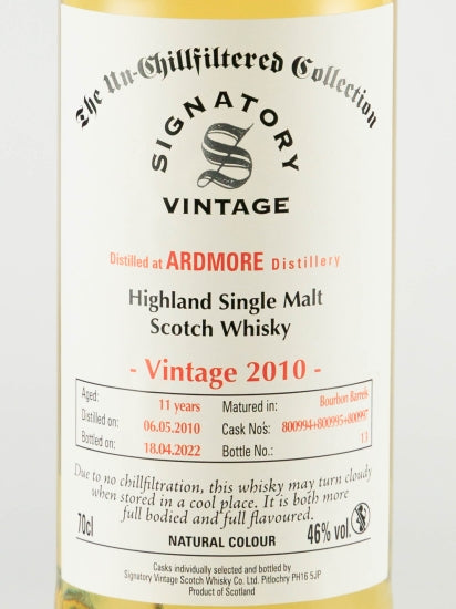 Signatory Vintage Ardmore 11 Years Old 2010/2022