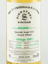 Load image into Gallery viewer, Signatory Vintage Dailuaine 12 Years Old 2009