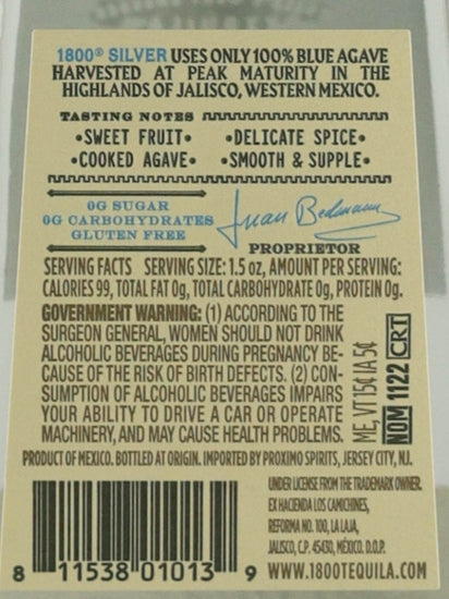 Cuervo 1800 Blanco