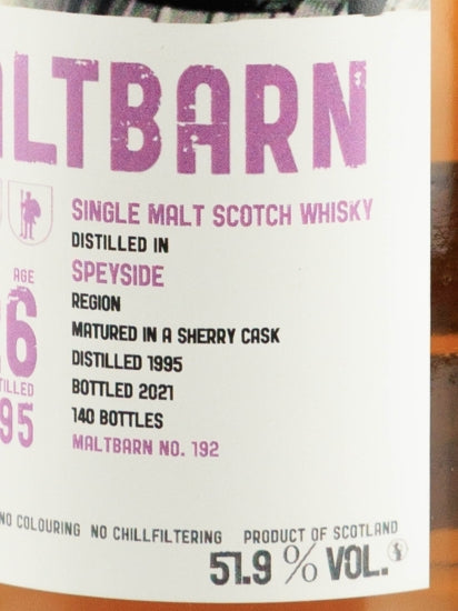Maltbarn Speyside 26 Year Old 1995