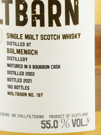 Maltbarn Balmenach 19 Year Old 2002