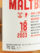 Load image into Gallery viewer, Maltbarn Ardmore 18 Year Old 2003