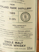 Load image into Gallery viewer, Connoisseur's Choice Cask Strength Highland Park 32 Year Old 1989