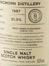 Load image into Gallery viewer, Connoisseur's Choice Cask Strength Longmorn 33 Year Old 1987