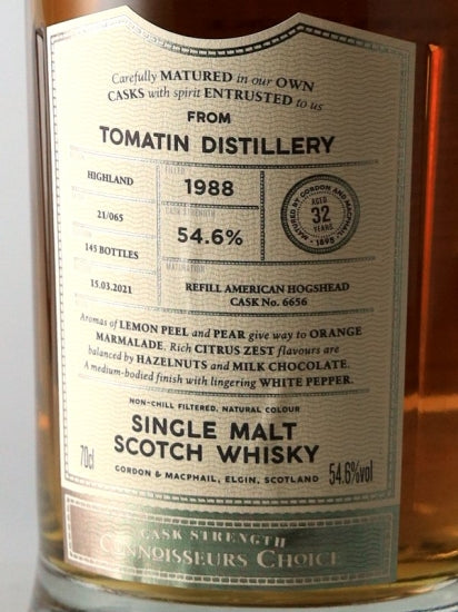 Connoisseur's Choice Cask Strength Tomatin 32 Year Old 1988