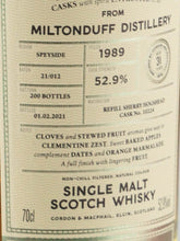 Load image into Gallery viewer, Connoisseur's Choice Cask Strength Miltonduff 31 Year Old 1989