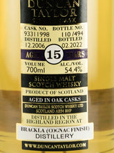 Load image into Gallery viewer, Duncan Taylor Single Cask Blackla 15 Year Old 2006