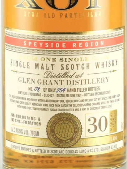 Extra Old Particular Glen Grant 30 Year Old 1991