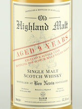 Load image into Gallery viewer, Retro Label Ben Nevis 9 Year Old 2012