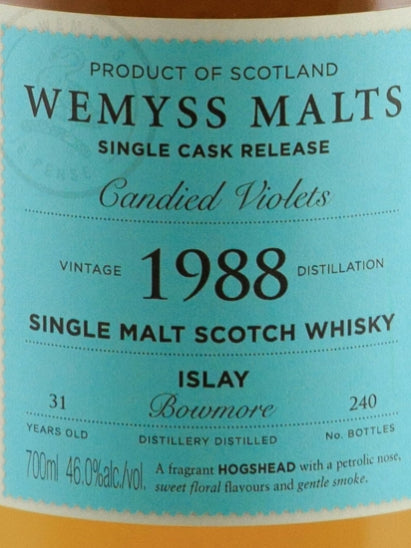 Weymss Bowmore 31 Year Old 1988