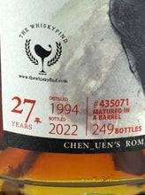Load image into Gallery viewer, Whiskyfind Cheng Wen Sangokushi Zhou Tai Rum 27 Year Old 1994
