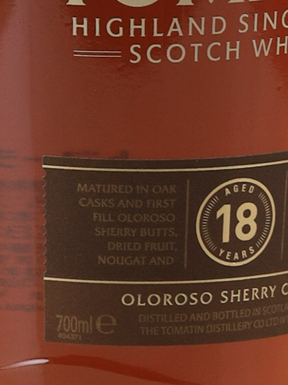 Tomatin 18 Year Old