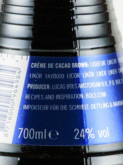 Bols Crème de Cacao Brown Old Label