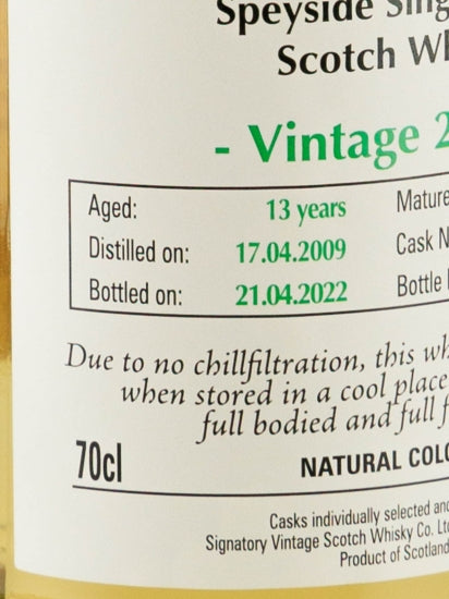 Signatory Linkwood 13 Year Old 2009 Cask 34013-34016