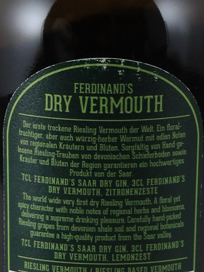 Ferdinand's Dry Vermouth