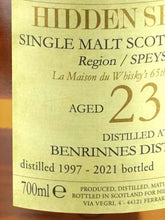 Load image into Gallery viewer, Hidden Spirits Benrinnes 23 Year Old 1997