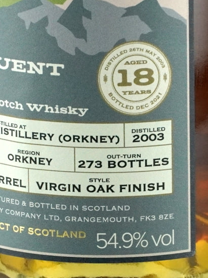Infrequent Flyer Undisclosed Orkney 18 Year Old 2003