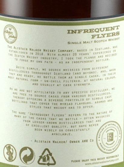 Infrequent Flyer Undisclosed Orkney 18 Year Old 2003