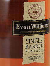 Load image into Gallery viewer, Evan Williams Single Barrel 2014