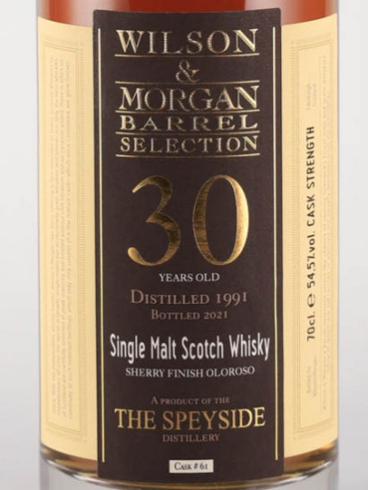 Wilson & Morgan The Speyside 30 Year Old 1991
