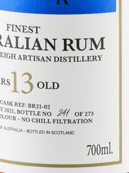 Black Adder Raw Cask Australian Rum 13 Year Old 2007